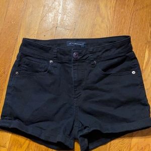 Flex Effects High-Rise Denim Midi Shorts